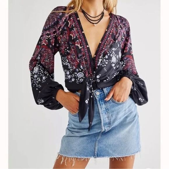 NWT-Free People Run Free Blouse - Picture 5 of 13